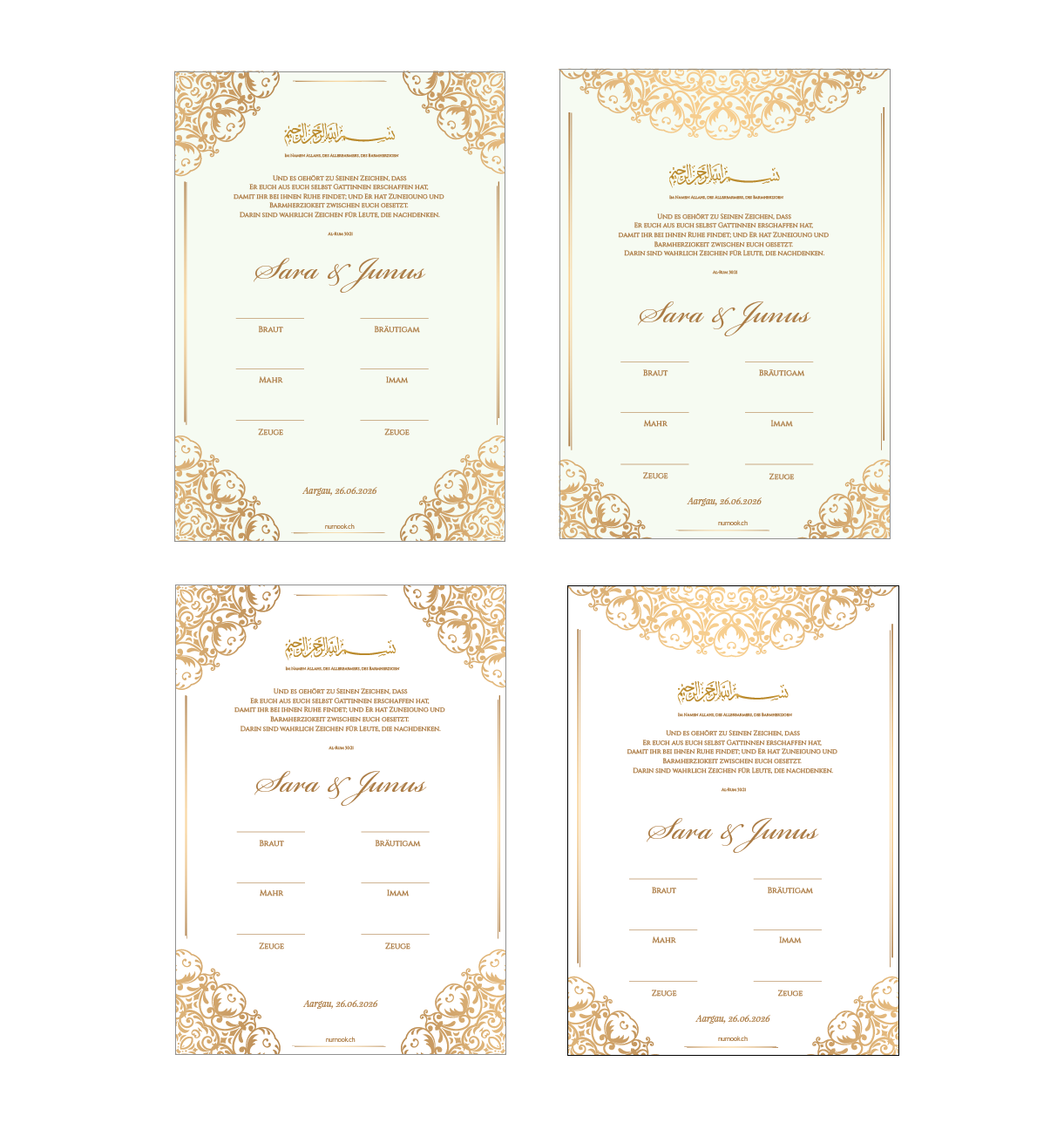Nikah Zertifikat zum Download